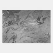 エレガントバラ金ゴールド銀金ゴールド大理石 ラッピングペーパーシート (正面3)