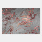 エレガントバラ金ゴールド銀金ゴールド大理石 ラッピングペーパーシート (正面)