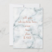 エレガントバラ金ゴールド音楽のクレフ、 音符記号大理石 招待状 (裏面)