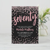 エレガントバラ金ゴールド70誕生日 招待状 (スタンド正面)