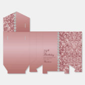 エレガントバラ金ゴールド75番目誕生日 フェイバーボックス (見開き)