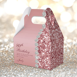 エレガントバラ金ゴールド80誕生日 フェイバーボックス