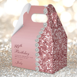 エレガントバラ金ゴールド80誕生日 フェイバーボックス