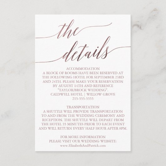 エレガントバラ金ゴールド |フローラ詳細カードの挿入 エンクロージャーカード (正面)