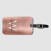 エレガントバラ金ゴールド ラゲッジタグ (正面横)