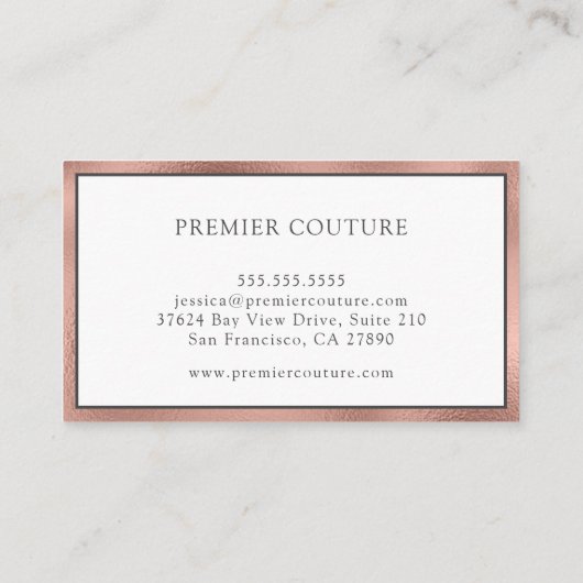 エレガントバラ金ゴールド 名刺 (裏面)