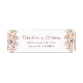 エレガントバラ金ゴールドBohoスクリプ結婚ト ラベル (正面)