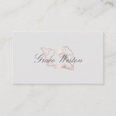 エレガントバラ金ゴールドConchシェルスクリプト 名刺 (正面)