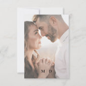 エレガントバラ金ゴールドQRコードRSVP結婚の 出欠カード (裏面)