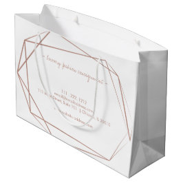 エレガントバラ金箔フレームモダンプロフェッショナル ラージペーパーバッグ