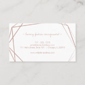 エレガントバラ金箔フレームモダンプロフェッショナル 名刺 (裏面)