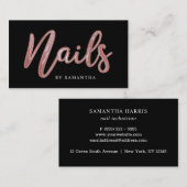 エレガントバラ金箔爪、 ネイル 名刺 (正面/裏面)