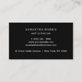 エレガントバラ金箔爪、 ネイル 名刺 (裏面)