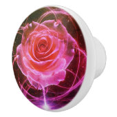 エレガントバラ開花:ドパーソナライズされたアのノブのアクセント セラミックノブ (右)