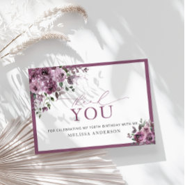 エレガントバラ100番目の誕生日サンキューカード