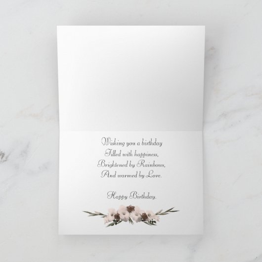 エレガントバラ85th誕生日カードおばあちゃん カード (内部)