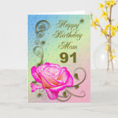 エレガントバラ91th誕生日カード母 カード (黄色い花)