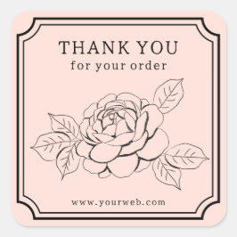 エレガントバラ「ご注文ありがとうございます」 スクエアシール