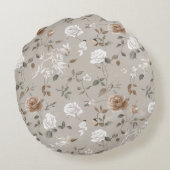 エレガントバラ&つる植物型円枕 ラウンドクッション (裏面)