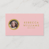 エレガントバラ&フェイク金ゴールド実在Estate Profile写真 名刺 (正面)