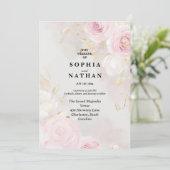 エレガントバラ&リリーフローラ結婚式招待状 招待状 (スタンド正面)