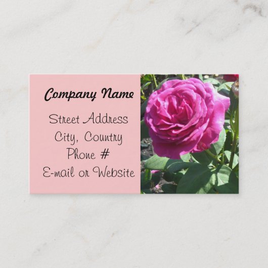 エレガントバラ 名刺 (正面)