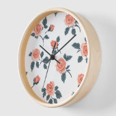 エレガントバラ 壁時計 (傾斜)