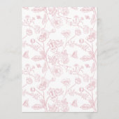 エレガントバラChinoiserieビクトリアンフローラ結婚ズ メニュー (裏面)