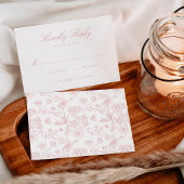 エレガントバラChinoiserieビクトリアンフローラ結婚ズ 出欠カード