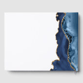 エレガントバルミツワーネイビーブルーゴールドフォイル ゲストブック (裏面)