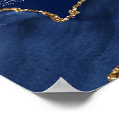 エレガントバルミツワーパーティー青金ゴールド座席表 ポスター (角)