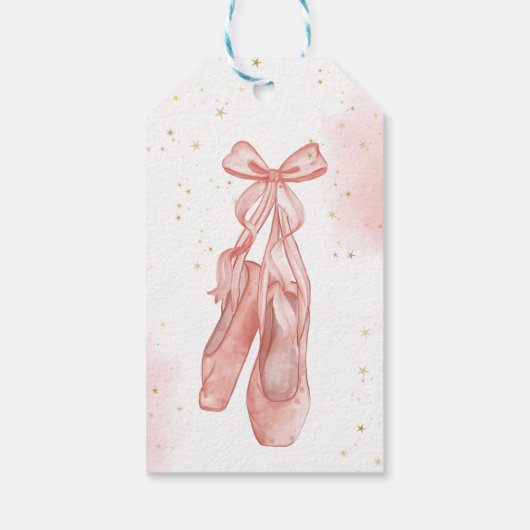 エレガントバレエピンクサンキュー ギフトタグ (裏面)