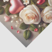 エレガントバレンタインデーデザインとバラ 薄葉紙 (詳細)