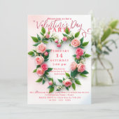 エレガントバレンタインデーパーティーとバラリース 招待状 (スタンド正面)