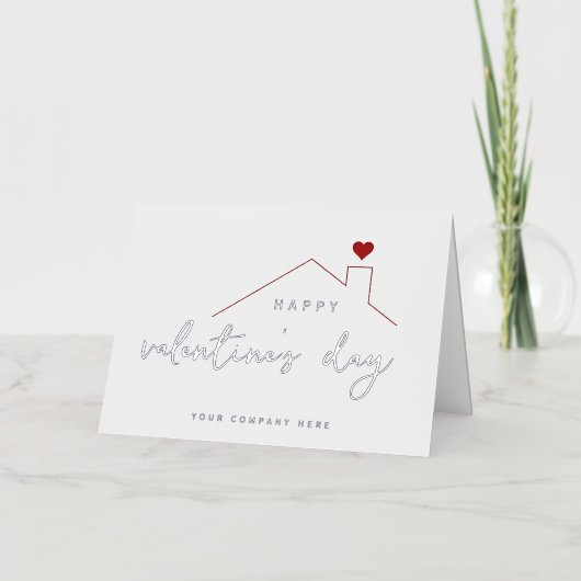 エレガントバレンタインデー実在領 箔グリーティングカード (正面)