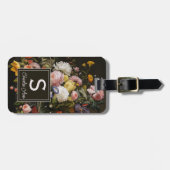 エレガントバロックの花はまだライフ絵画アート ラゲッジタグ (正面横)