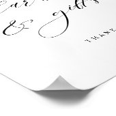 エレガントバーガンディーピンク赤面、カードとギフトサイン ポスター (角)