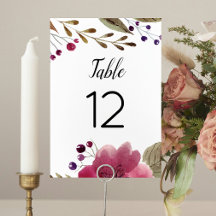 エレガントバーガンディ水の色の花結婚の色