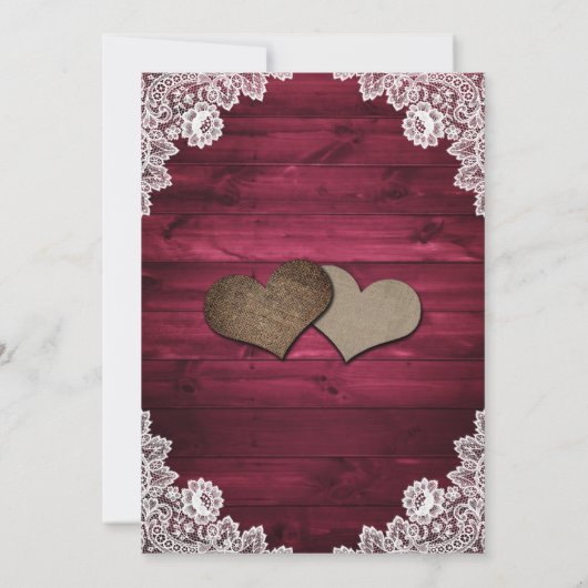 エレガントバーガン素朴ディ木レースひまわり セーブザデート (裏面)