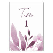 エレガントバーグンディフォレストビッ葉グ結婚ズ テーブルナンバー (正面)