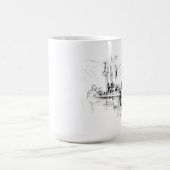 エレガントバーシーンinレストランインテリア コーヒーマグカップ (中央)