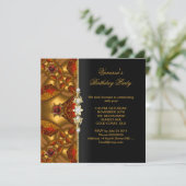 エレガントバースデーパーティードレッドジュエル抽象芸術 招待状 (スタンド正面)