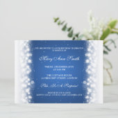 エレガントバースデーパーティー魔法スパークルブルー 招待状 (スタンド正面)