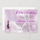 エレガントバースデーパーティ招待状 招待状 (正面/裏面)