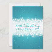 エレガントバースデーパーティ魔法スパークルターコイズ 招待状 (裏面)