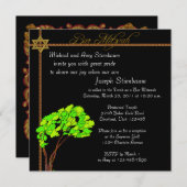 エレガントバー（ユダヤ教の）バル・ミツバー招待状 招待状 (正面/裏面)