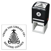 エレガントパイナップル #10 図書館の本の名前 セルフインキングスタンプ (インサイチュ)