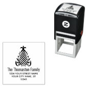 エレガントパイナップル#10B名前をカスタムする差出人住所 セルフインキングスタンプ (インサイチュ)