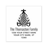 エレガントパイナップル#10B名前をカスタムする差出人住所 セルフインキングスタンプ (デザイン)