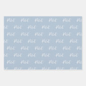 エレガントパイロットブラシスクリプトタイポグラフィ ラッピングペーパーシート (正面)